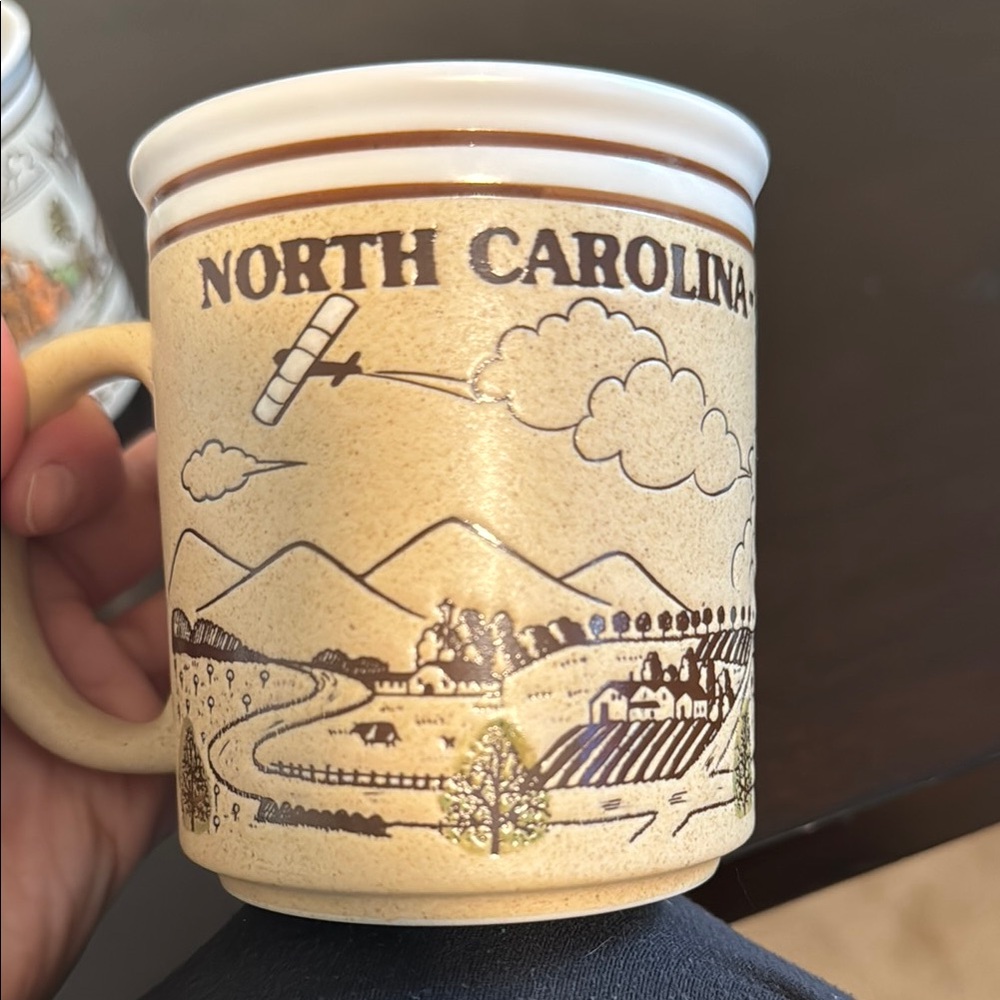 Vintage North Carolina and Texas Souvenir Mug